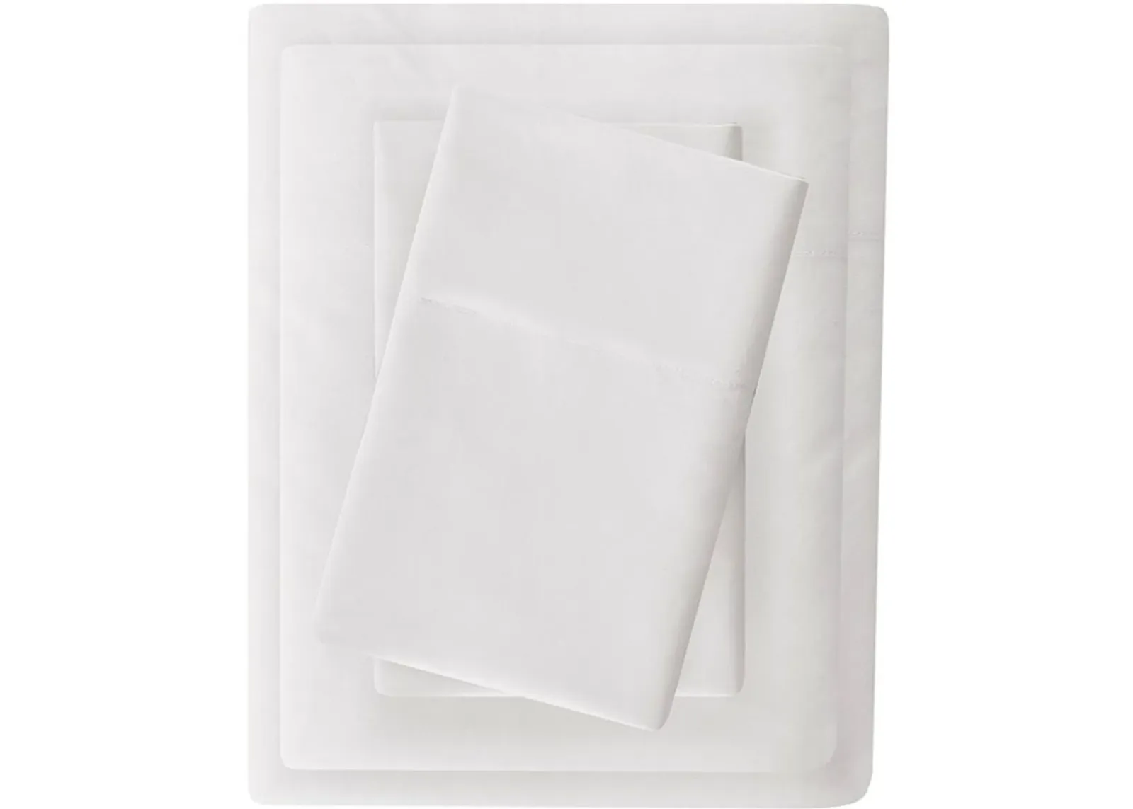 Olliix by Madison Park White Twin 3M Microcell All Season Moisture Wicking Lightweight Sheet Set