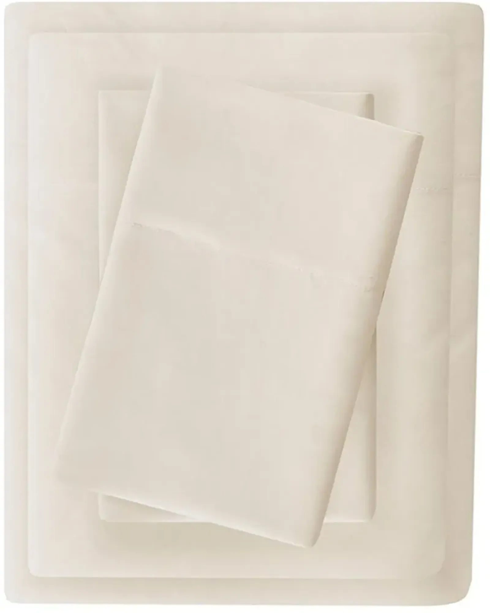 Olliix by Madison Park Ivory California King 3M Microcell All Season Moisture Wicking Lightweight Sheet Set