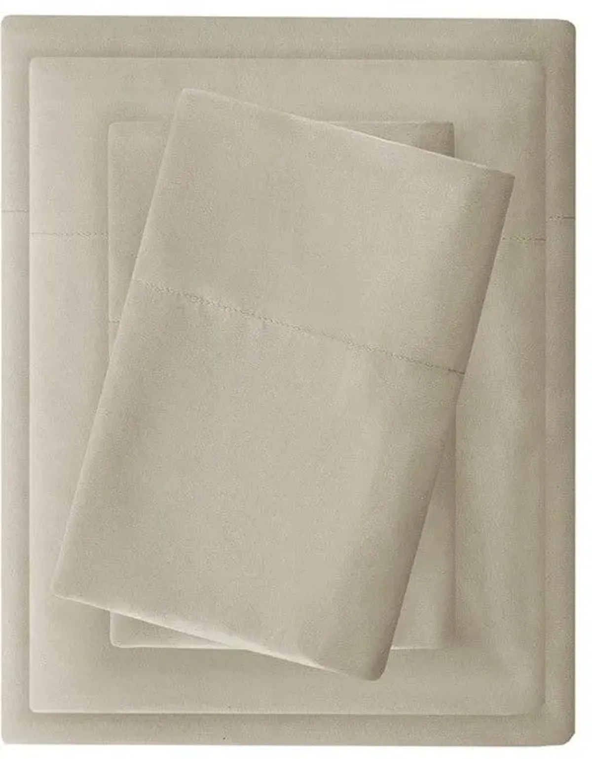 Olliix by Madison Park Khaki Twin 3M Microcell All Season Moisture Wicking Lightweight Sheet Set