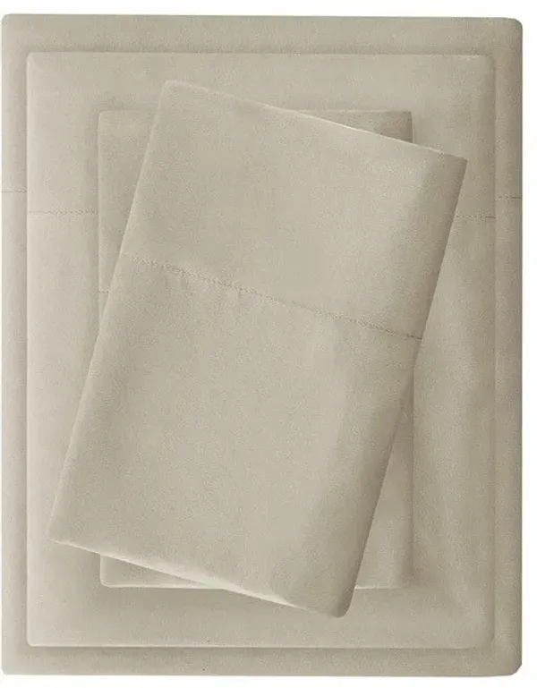 Olliix by Madison Park Khaki California King 3M Microcell All Season Moisture Wicking Lightweight Sheet Set