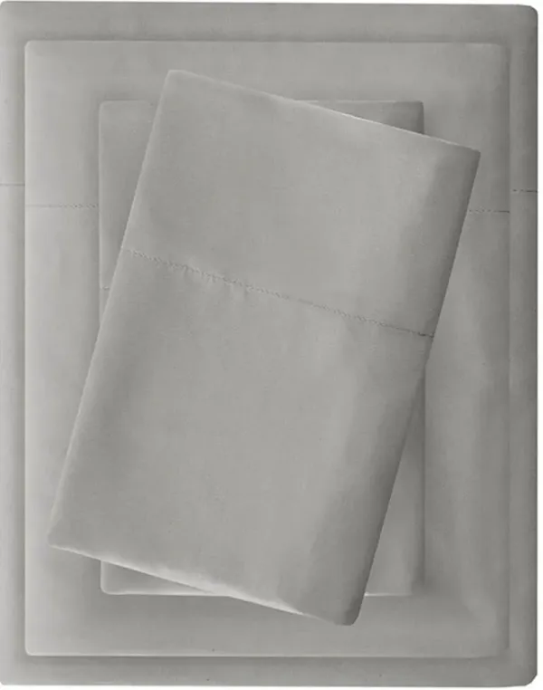 Olliix by Madison Park Grey Twin 3M Microcell All Season Moisture Wicking Lightweight Sheet Set