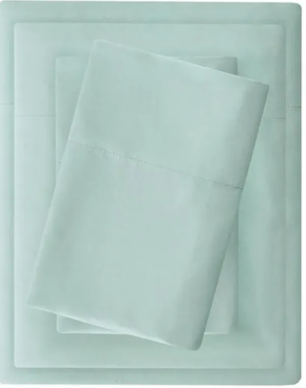 Olliix by Madison Park Seafoam Twin XL 3M Microcell All Season Moisture Wicking Lightweight Sheet Set
