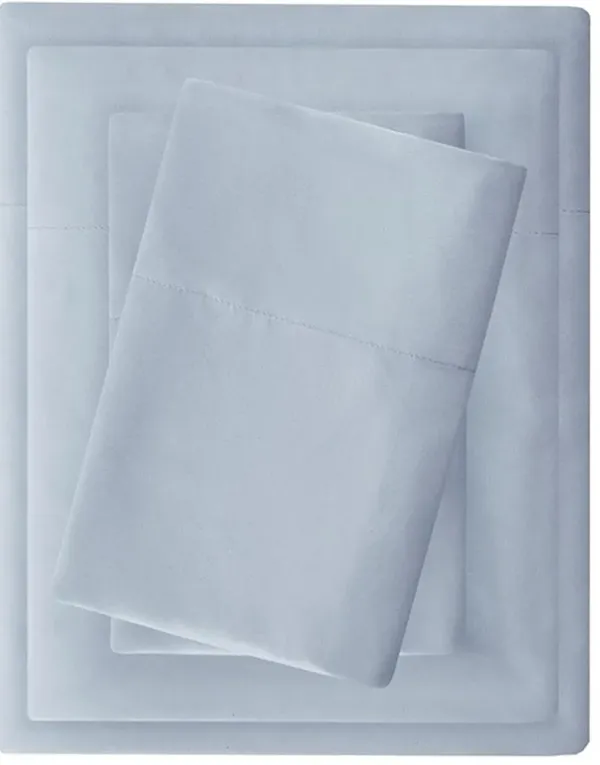 Olliix by Madison Park Blue Twin XL 3M Microcell All Season Moisture Wicking Lightweight Sheet Set