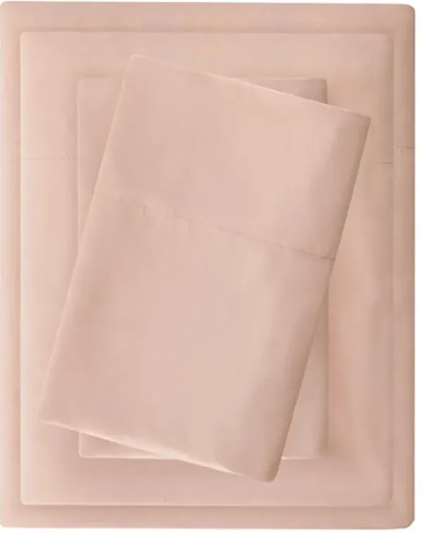 Olliix by Madison Park Blush Twin 3M Microcell All Season Moisture Wicking Lightweight Sheet Set