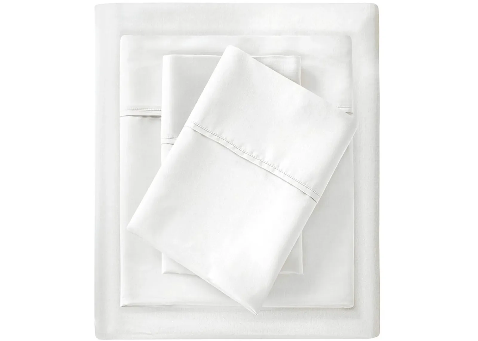 Olliix by Madison Park White Queen 1500 Thread Count Cotton Rich Sheet Set