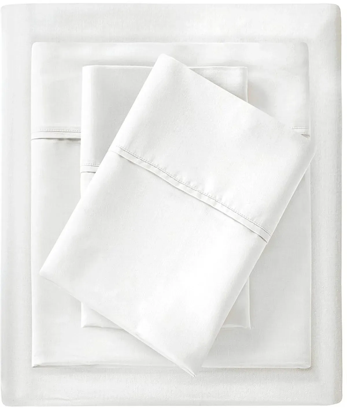 Olliix by Madison Park White Queen 1500 Thread Count Cotton Rich Sheet Set