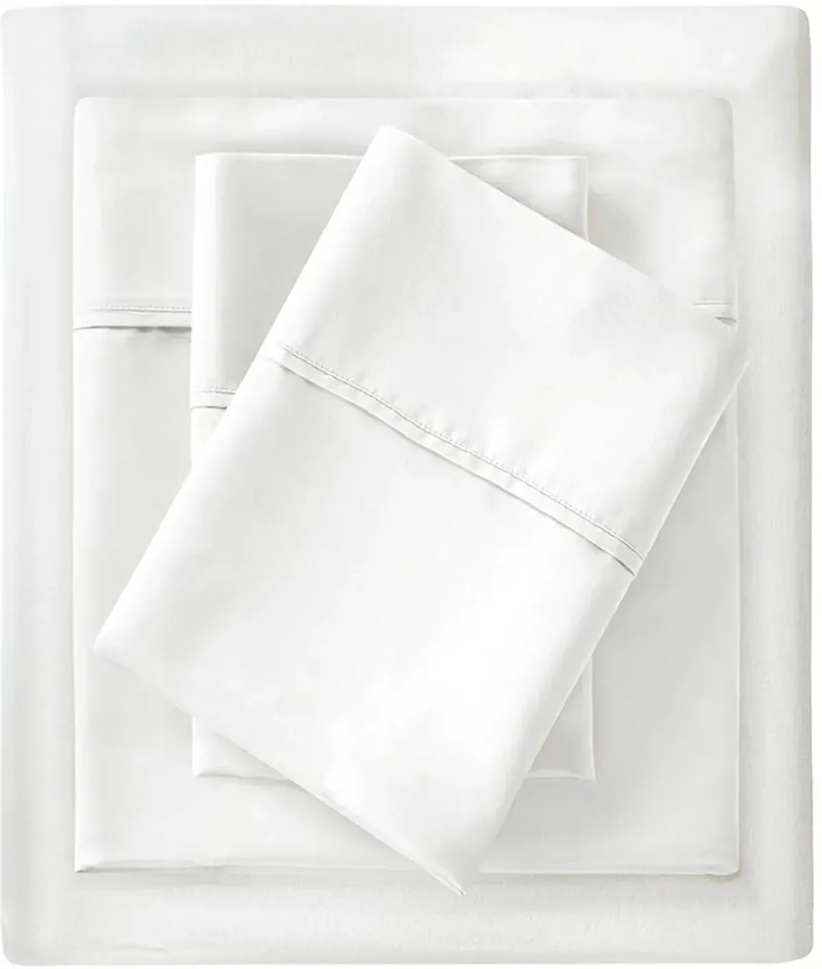 Olliix by Madison Park White King 1500 Thread Count Cotton Rich Sheet Set