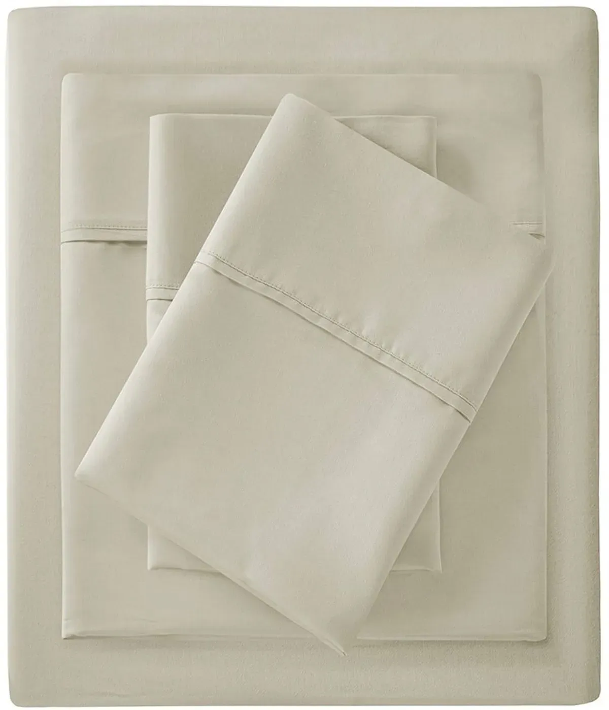 Olliix by Madison Park Ivory Queen 1500 Thread Count Cotton Rich Sheet Set