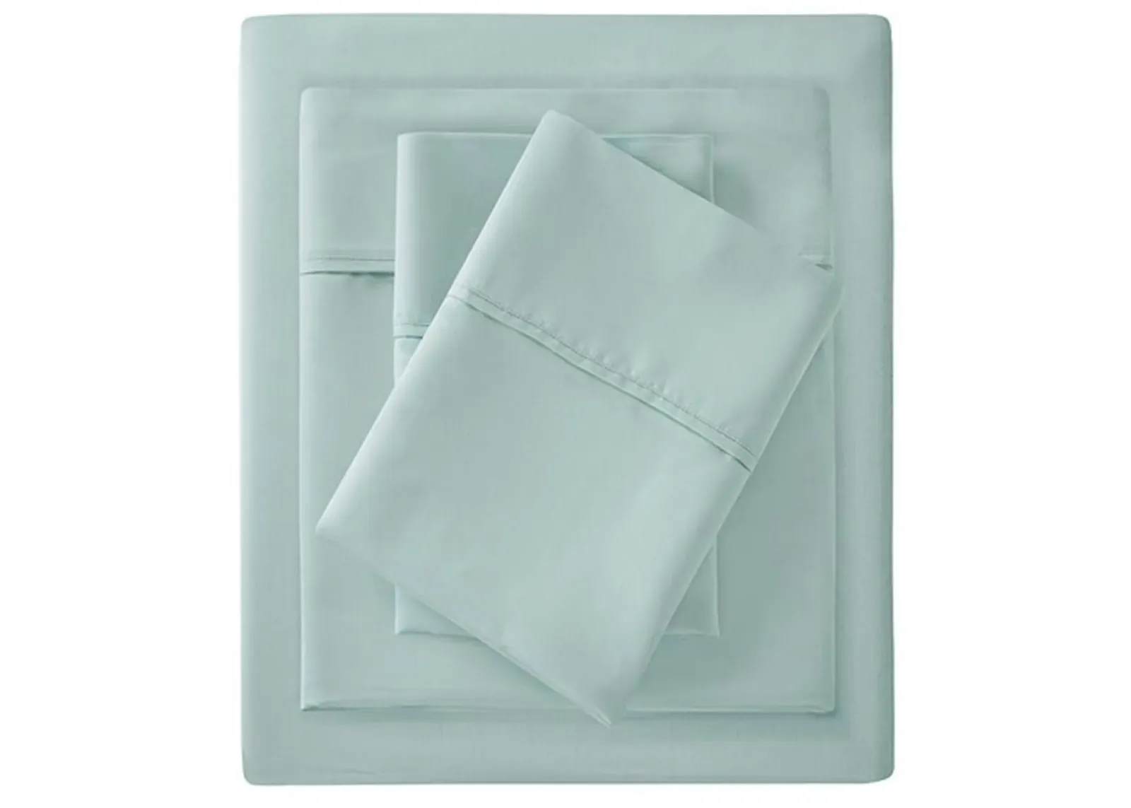 Olliix by Madison Park Seafoam Queen 1500 Thread Count Cotton Rich Sheet Set