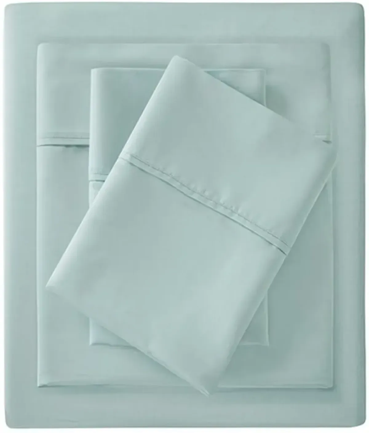 Olliix by Madison Park Seafoam Queen 1500 Thread Count Cotton Rich Sheet Set