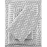 Olliix by Madison Park Grey Queen 3M Microcell Print Sheet Set
