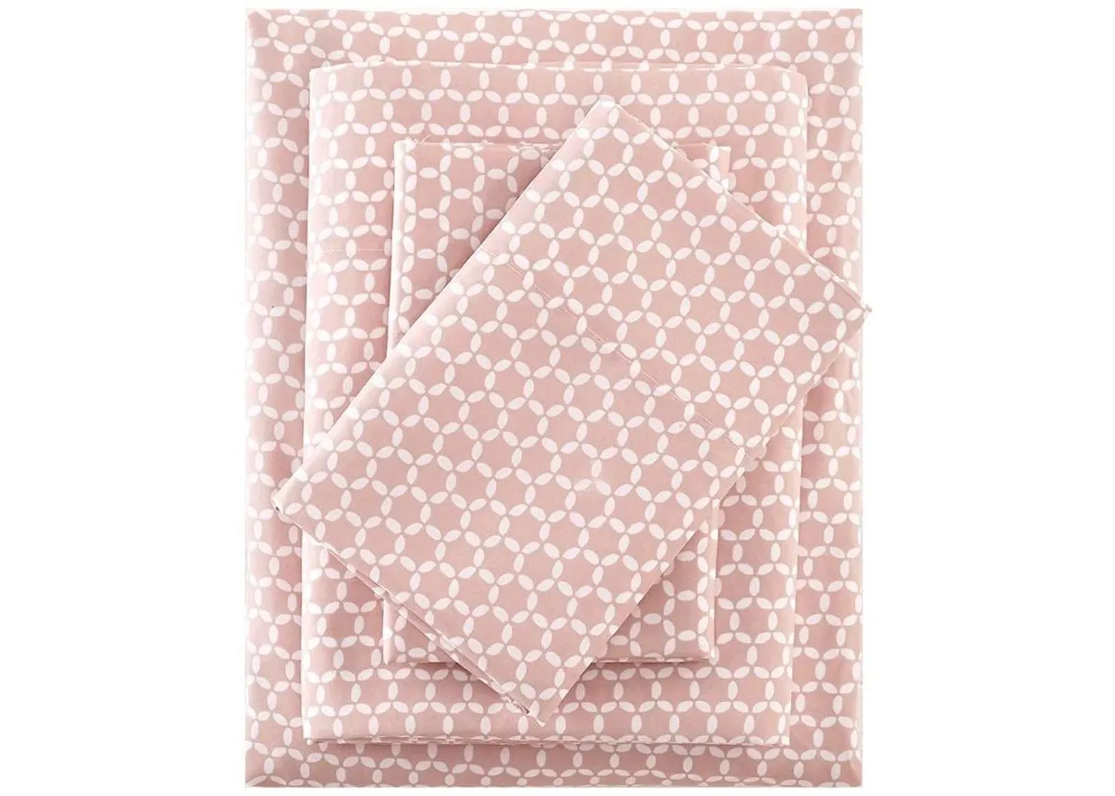 Olliix by Madison Park Blush Full 3M Microcell Print Sheet Set