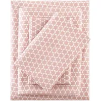 Olliix by Madison Park Blush Queen 3M Microcell Print Sheet Set