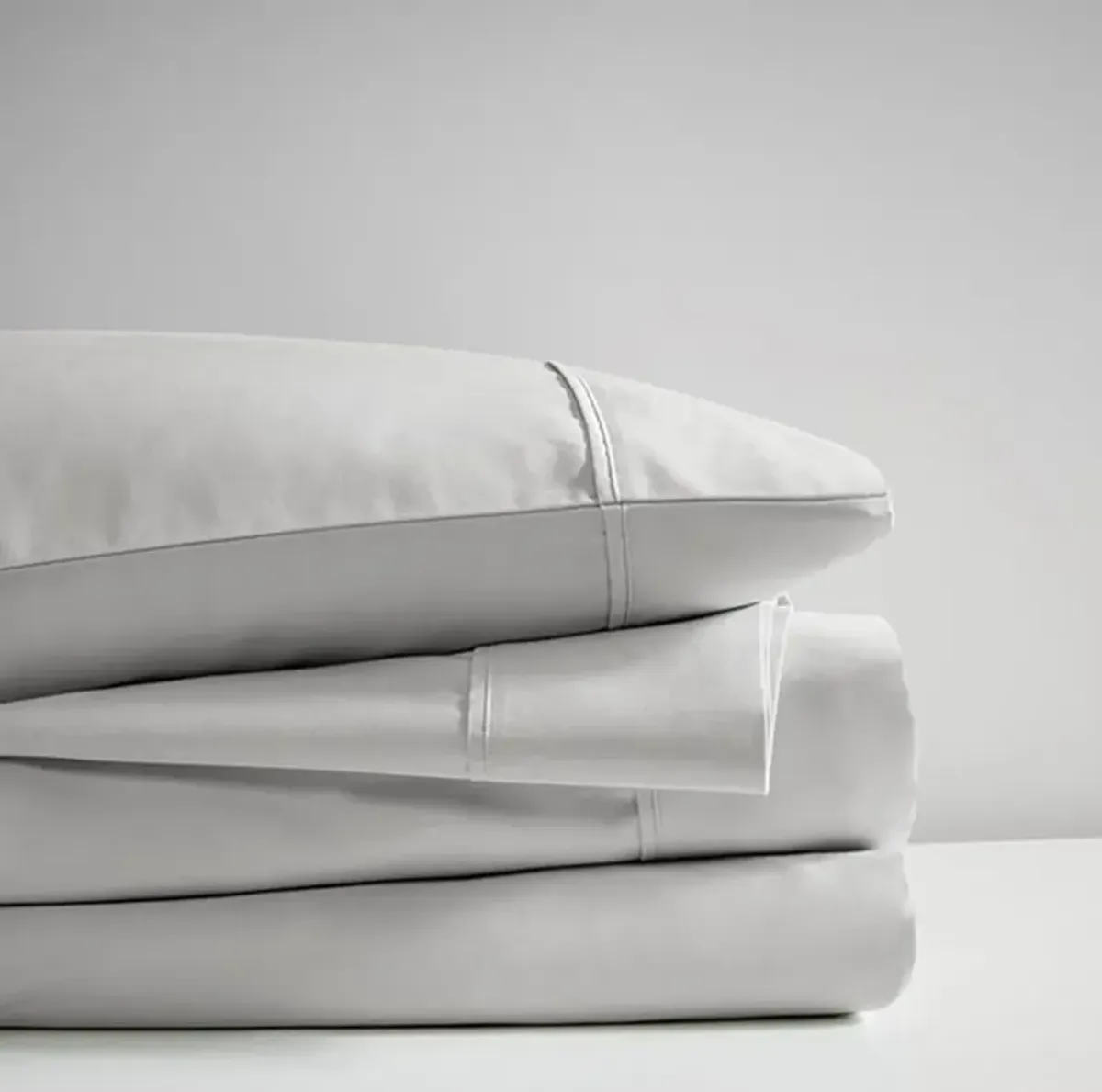 Olliix by Madison Park Light Grey California King 600 Thread Count 100% Pima Cotton Sheet Set