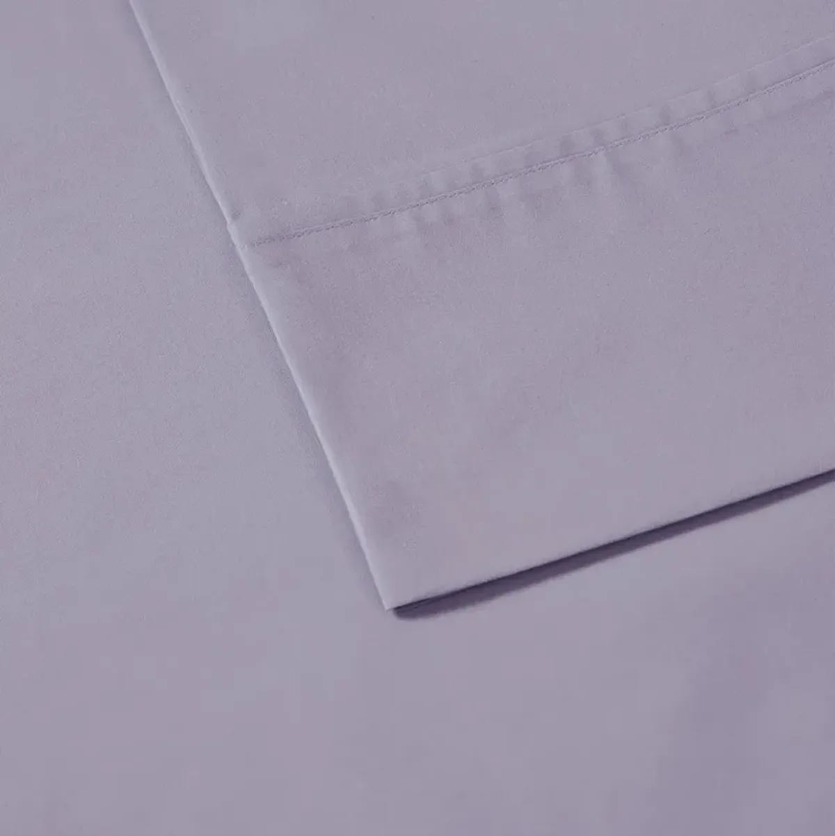 Olliix by Madison Park Purple Full Peached Percale Cotton Sheet Set