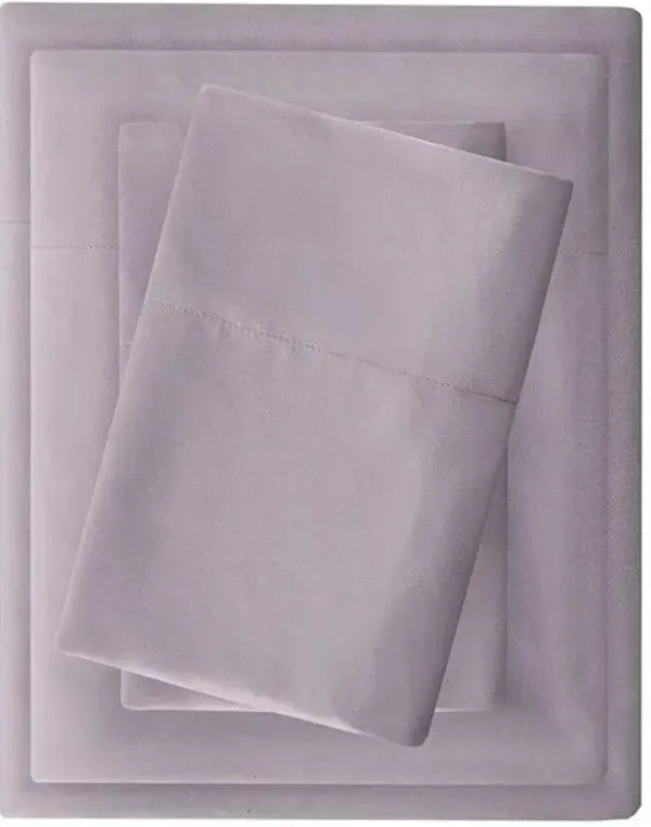 Olliix by Madison Park Purple Twin XL 3M Microcell All Season Moisture Wicking Lightweight Sheet Set