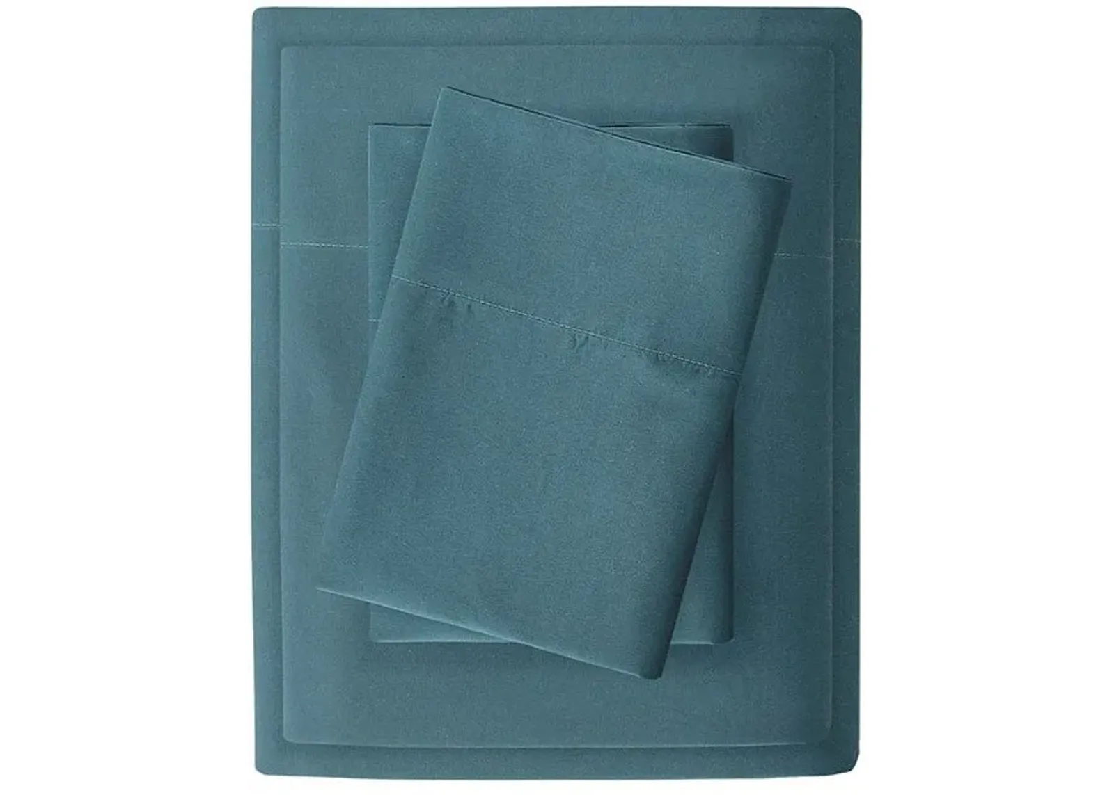 Olliix by Madison Park Teal Twin 3M Microcell All Season Moisture Wicking Lightweight Sheet Set