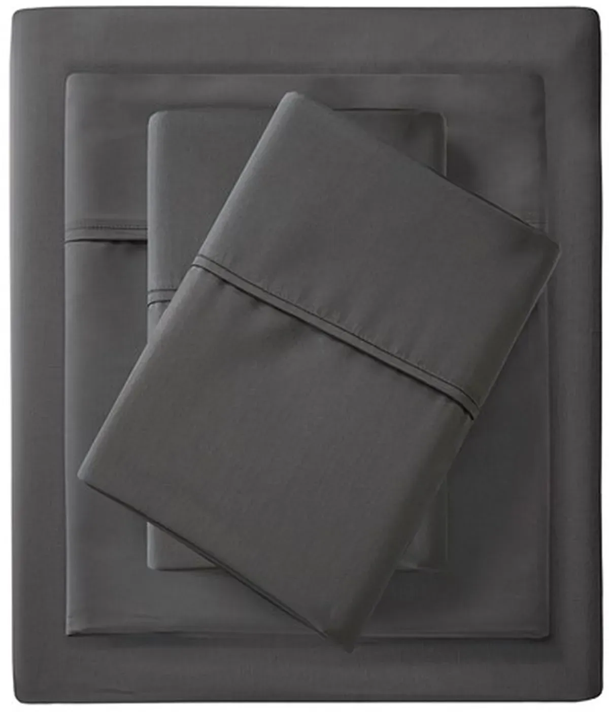 Olliix by Madison Park Charcoal Queen 1500 Thread Count Cotton Rich Sheet Set