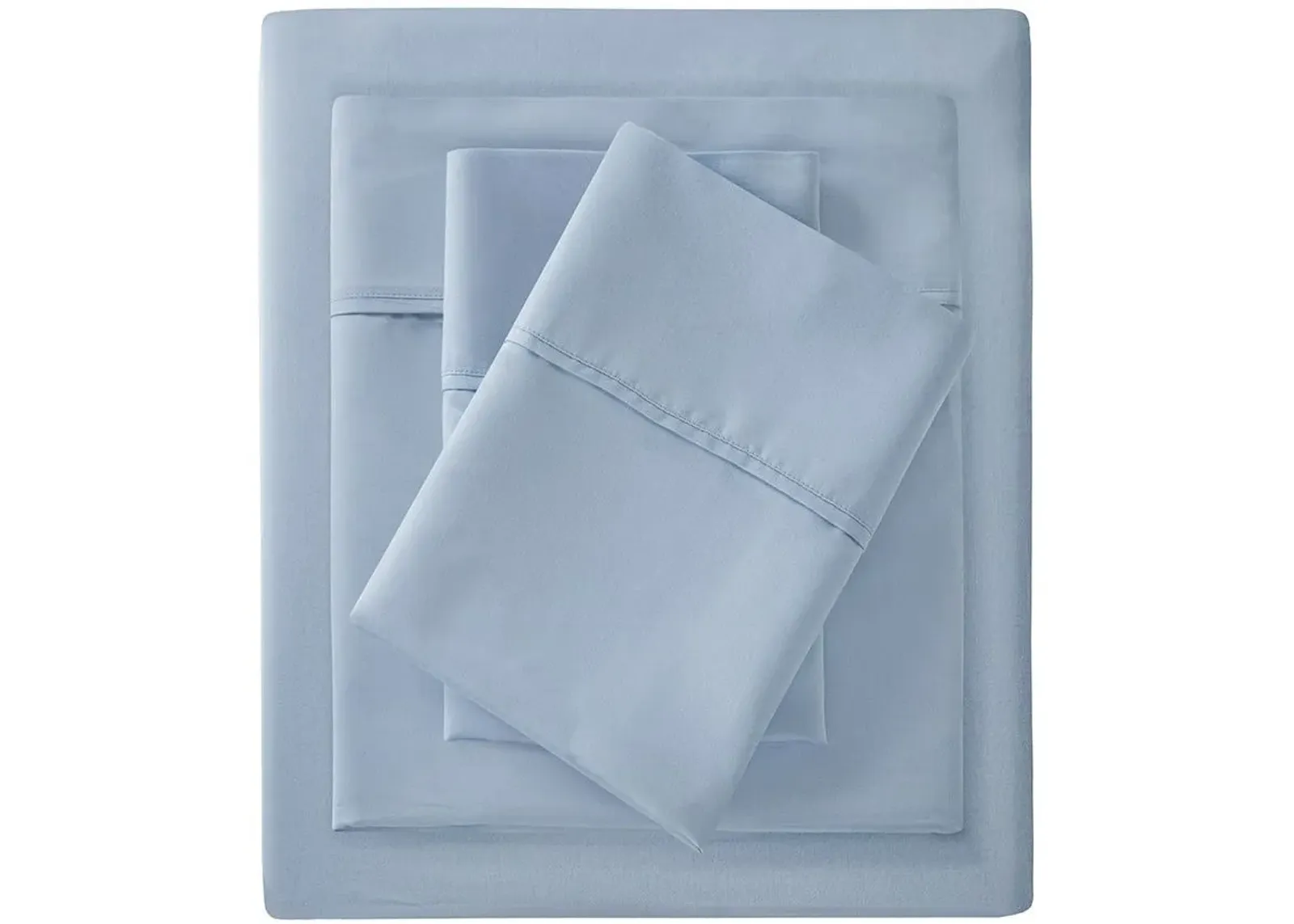 Olliix by Madison Park Blue Queen 1500 Thread Count Cotton Rich Sheet Set