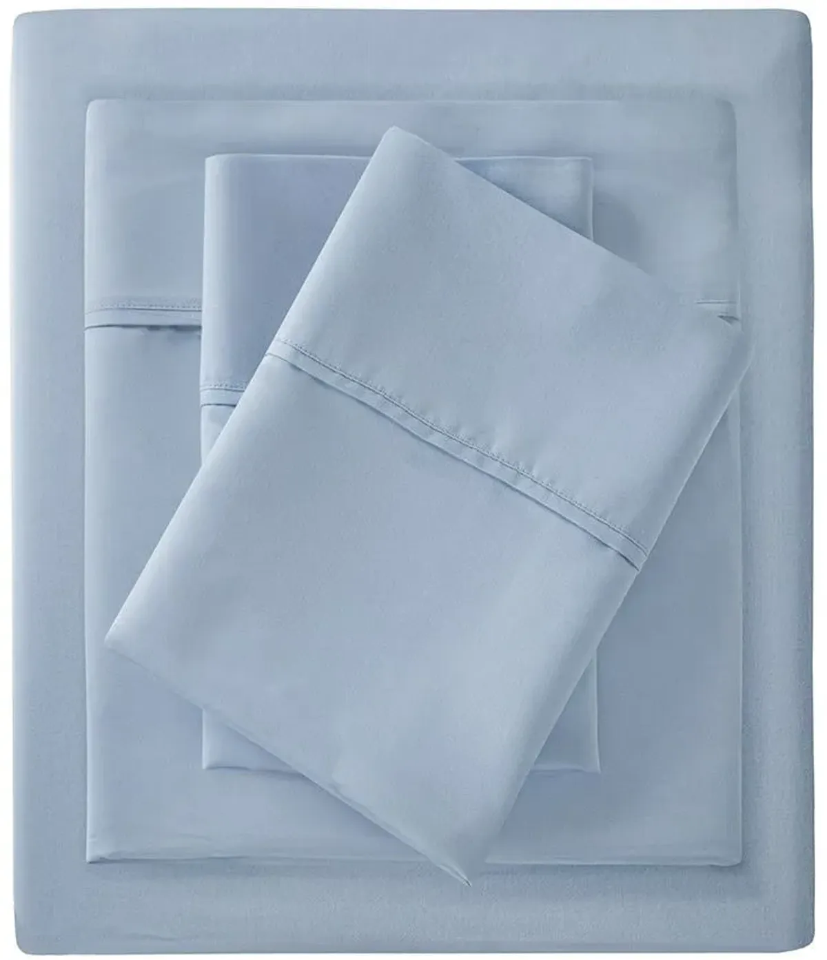 Olliix by Madison Park Blue Queen 1500 Thread Count Cotton Rich Sheet Set