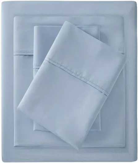 Olliix by Madison Park Blue Queen 1500 Thread Count Cotton Rich Sheet Set