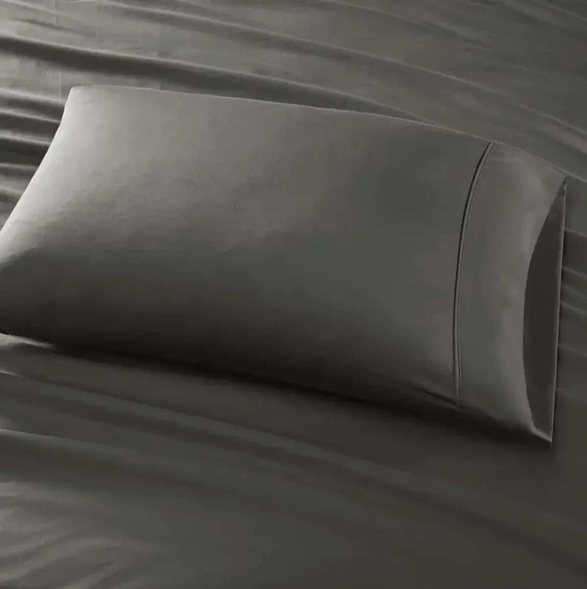 Olliix by Madison Park Charcoal Queen 800 Thread Count Cotton Rich Sateen Sheet Set