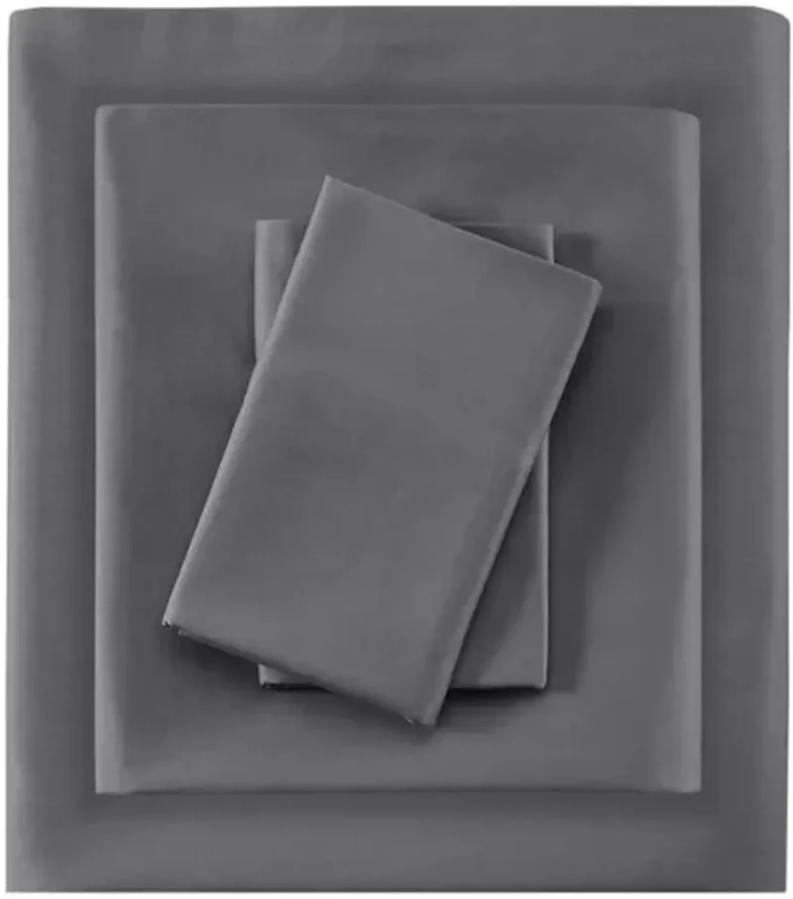 Olliix by Madison Park 525 Thread Count Charcoal King Cotton Rich Sheet Set