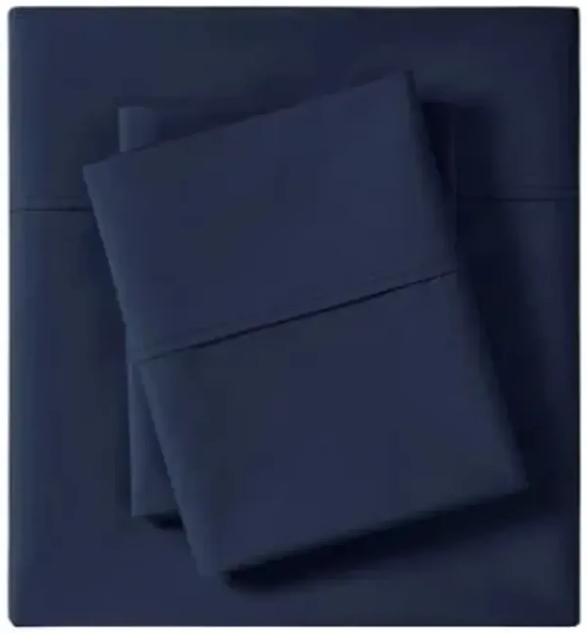 Olliix by Madison Park Peached Percale Navy Full Cotton Sheet Set