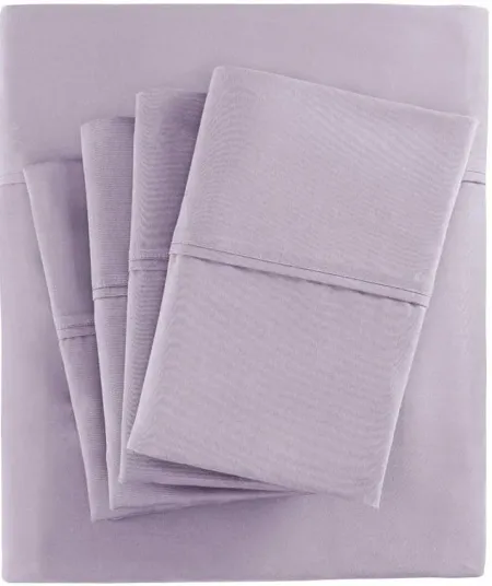Olliix by Madison Park Purple Split King 800 Thread Count Cotton Rich Sateen Sheet Set