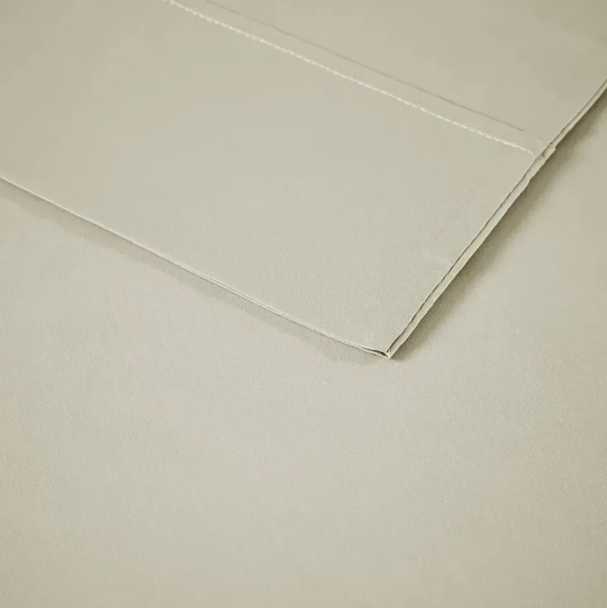 Olliix by Madison Park Ivory 2 Pack of King 1500 Thread Count Cotton Rich Pillow Case