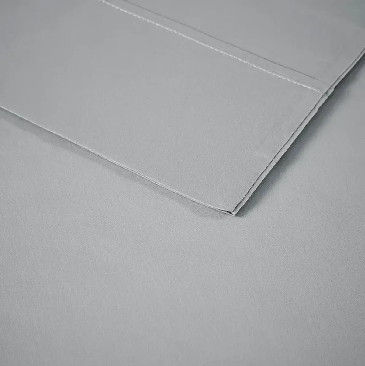 Olliix by Madison Park Grey 2 Pack of King 1500 Thread Count Cotton Rich Pillow Case
