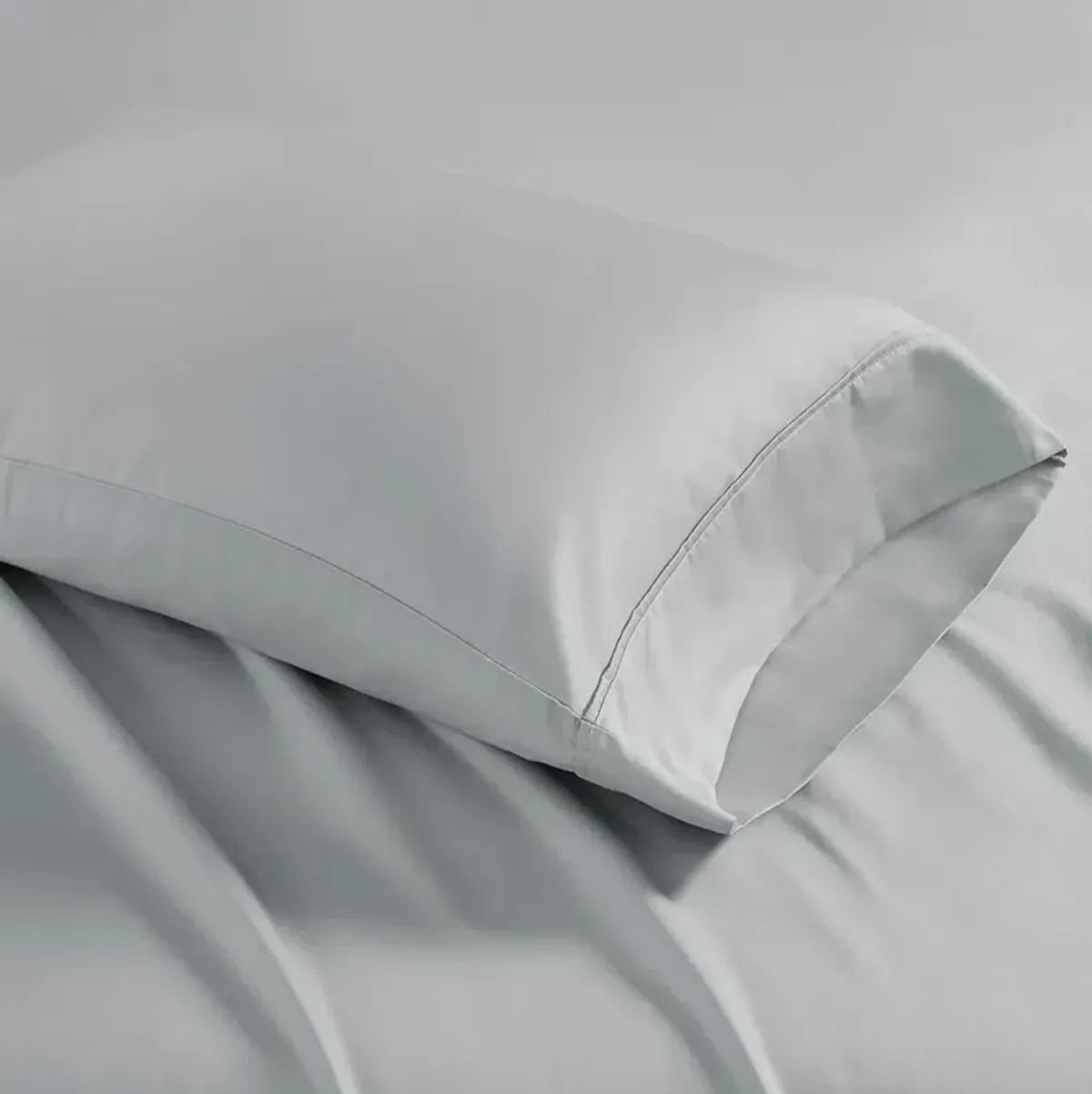 Olliix by Madison Park Grey 2 Pack of King 1500 Thread Count Cotton Rich Pillow Case
