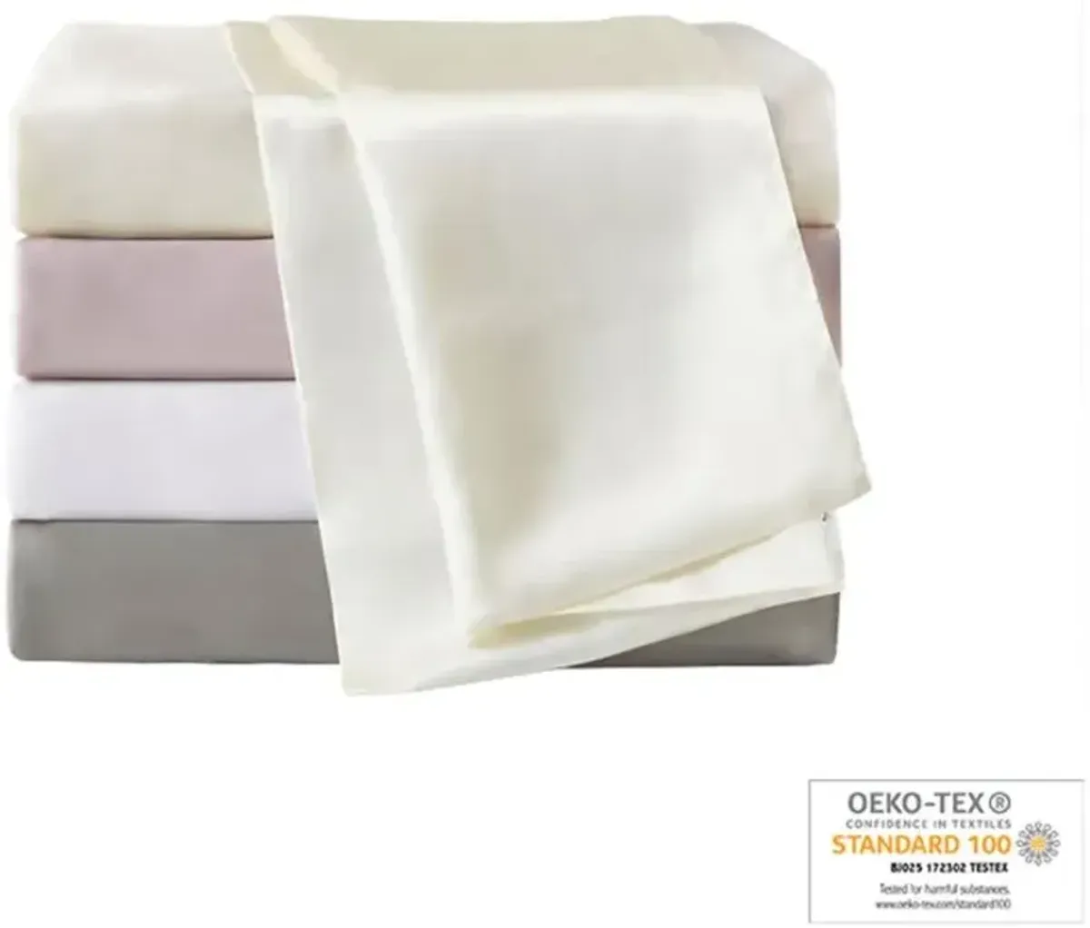 Olliix by Madison Park Silk White Queen Mulberry Single Pillow Case