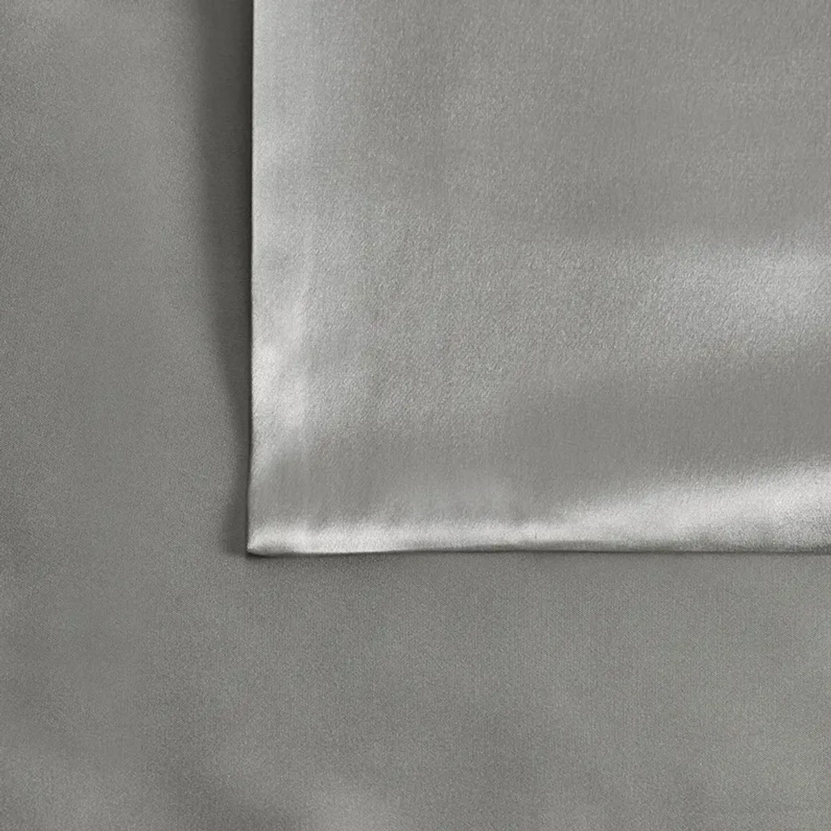 Olliix by Madison Park Silk 100% Mulberry Single Grey Standard Pillow Case