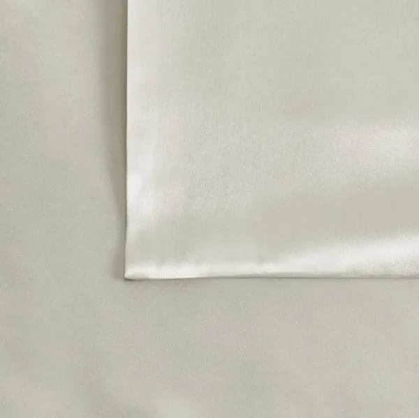 Olliix by Madison Park Silk 100% Mulberry Single Ivory King Pillow Case