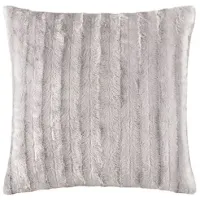 Olliix by Madison Park Duke Grey Faux Fur Square Pillow