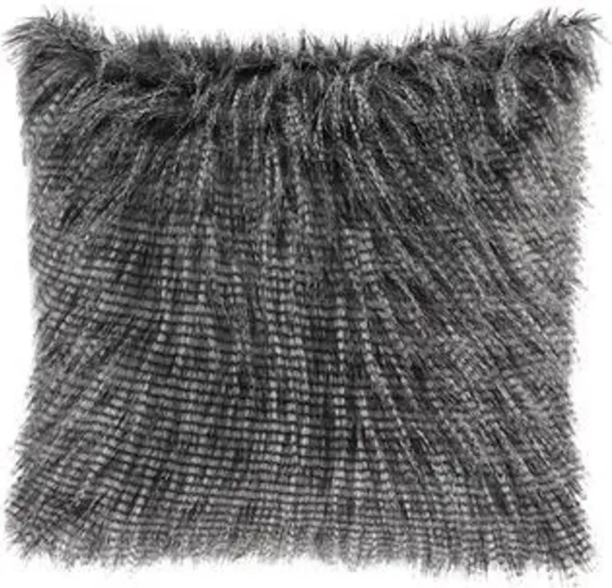 Olliix by Madison Park Edina Black Faux Fur Square Pillow