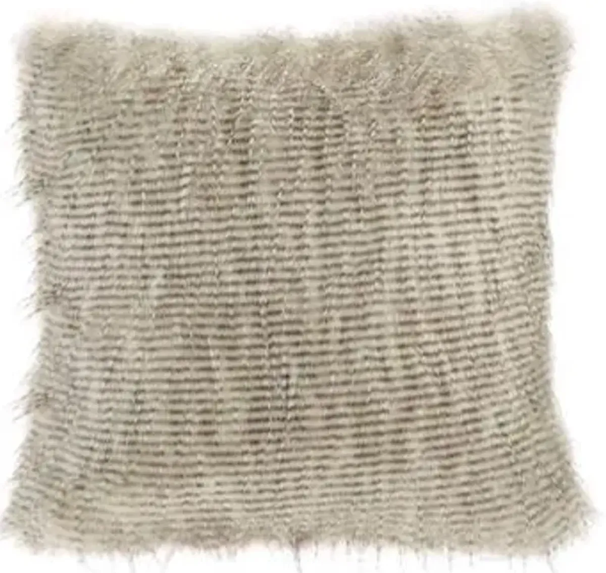 Olliix by Madison Park Edina Ivory Faux Fur Square Pillow