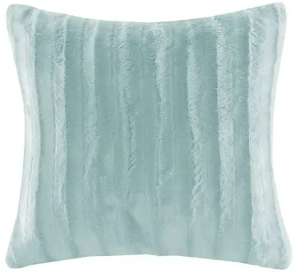 Olliix by Madison Park Duke Blue Faux Fur Square Pillow