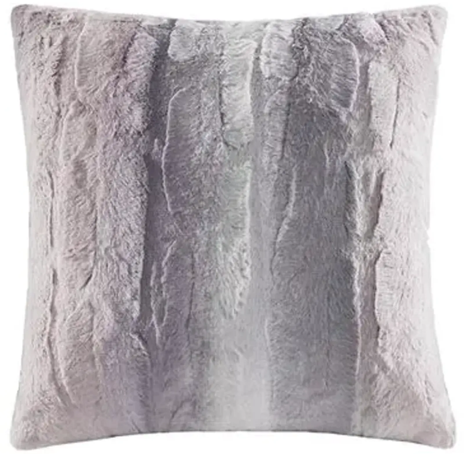 Olliix by Madison Park Zuri Blush/Grey Faux Fur Square Pillow