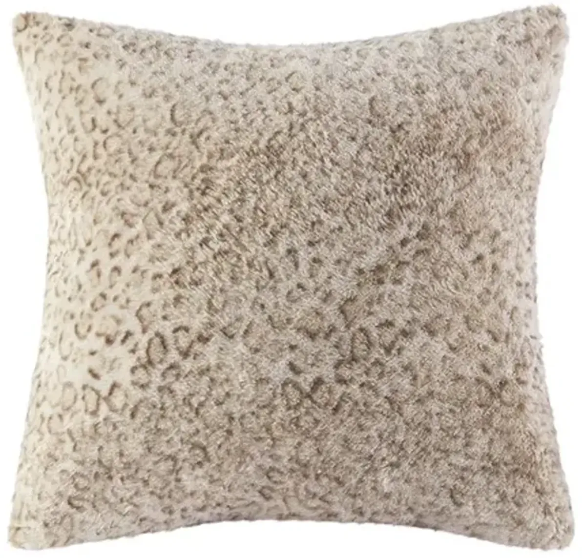 Olliix by Madison Park Zuri Leopard Faux Fur Square Pillow