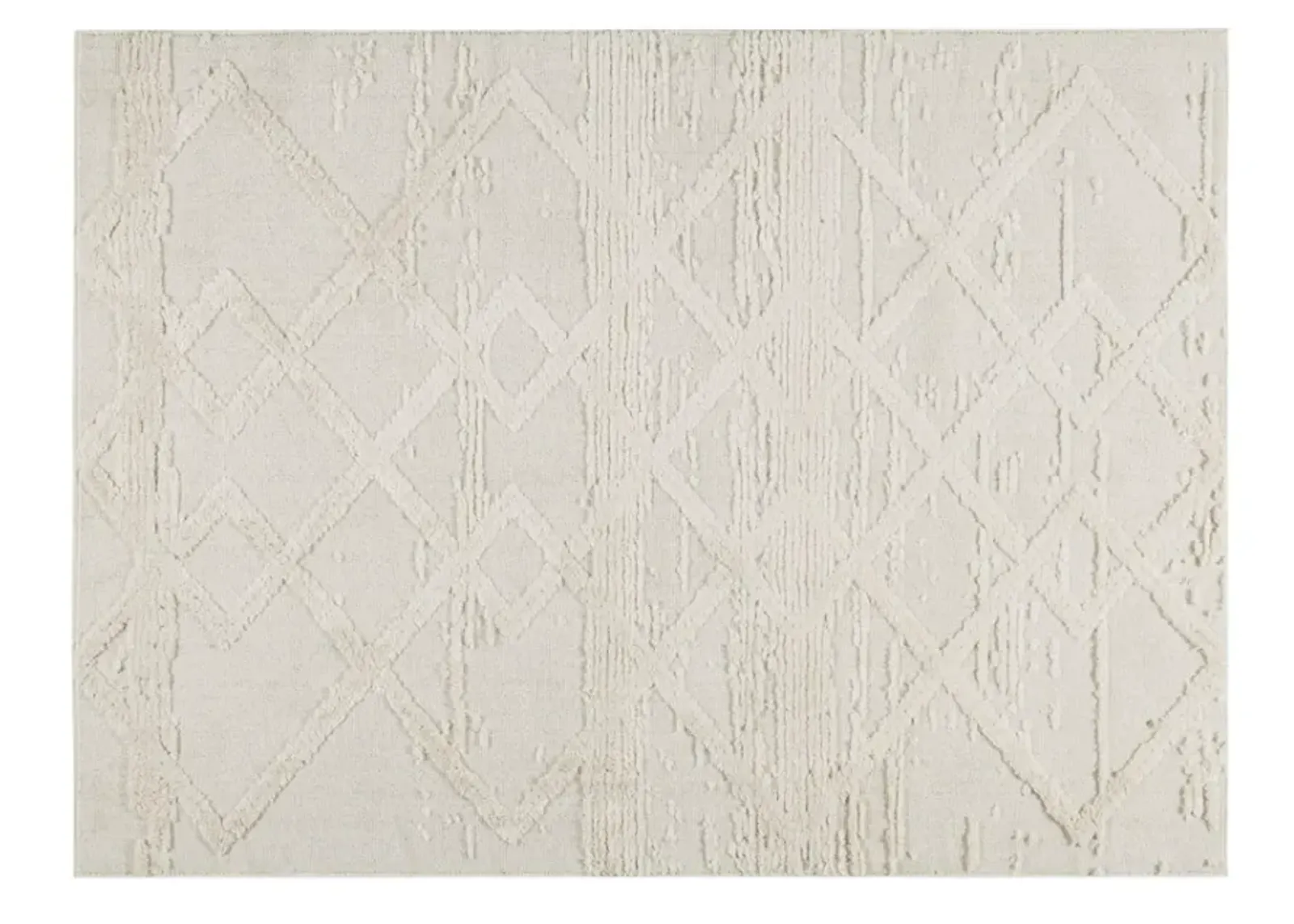 Olliix by Madison Park Beverly Cream 5x7' Terni Diamondback Indoor Area Rug