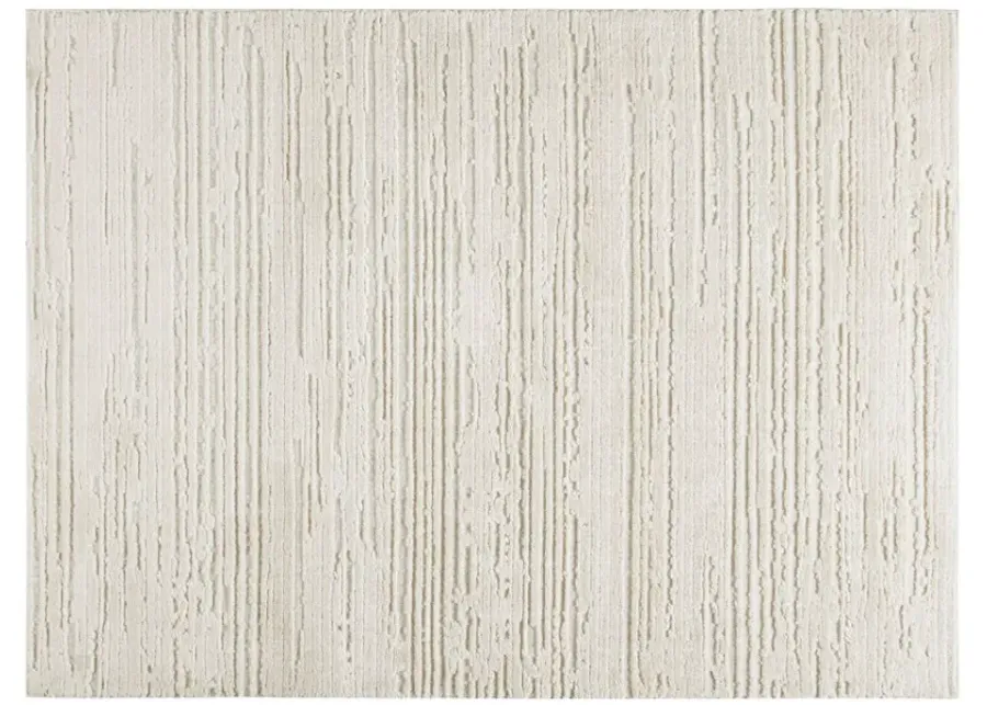 Olliix by Madison Park Madis Cream 5x7' Terni Textured Indoor Area Rug