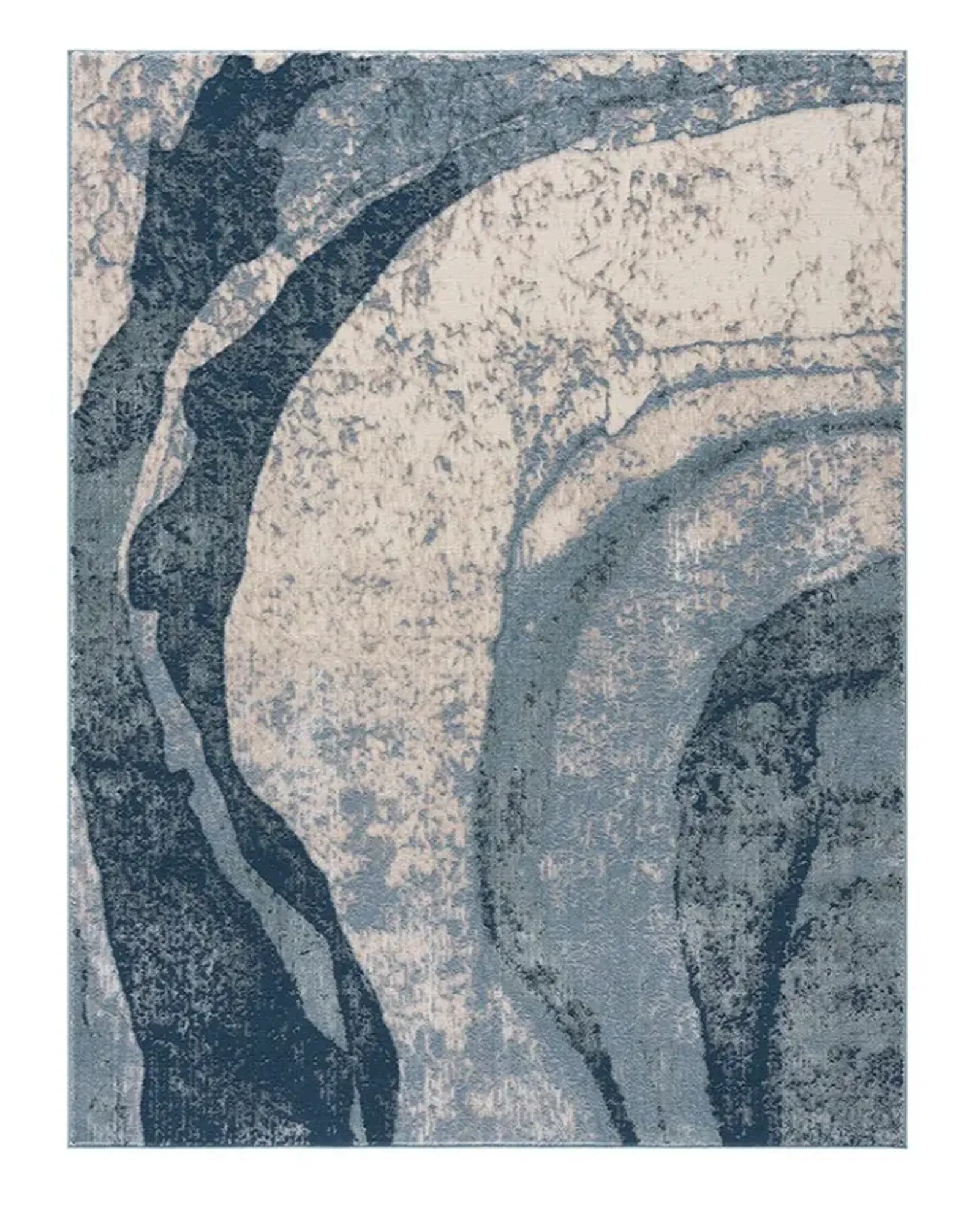 Olliix by Madison Park Grace Blue 5x7' Abstract Wave Area Rug