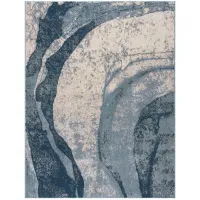 Olliix by Madison Park Grace Blue 8x10' Abstract Wave Area Rug