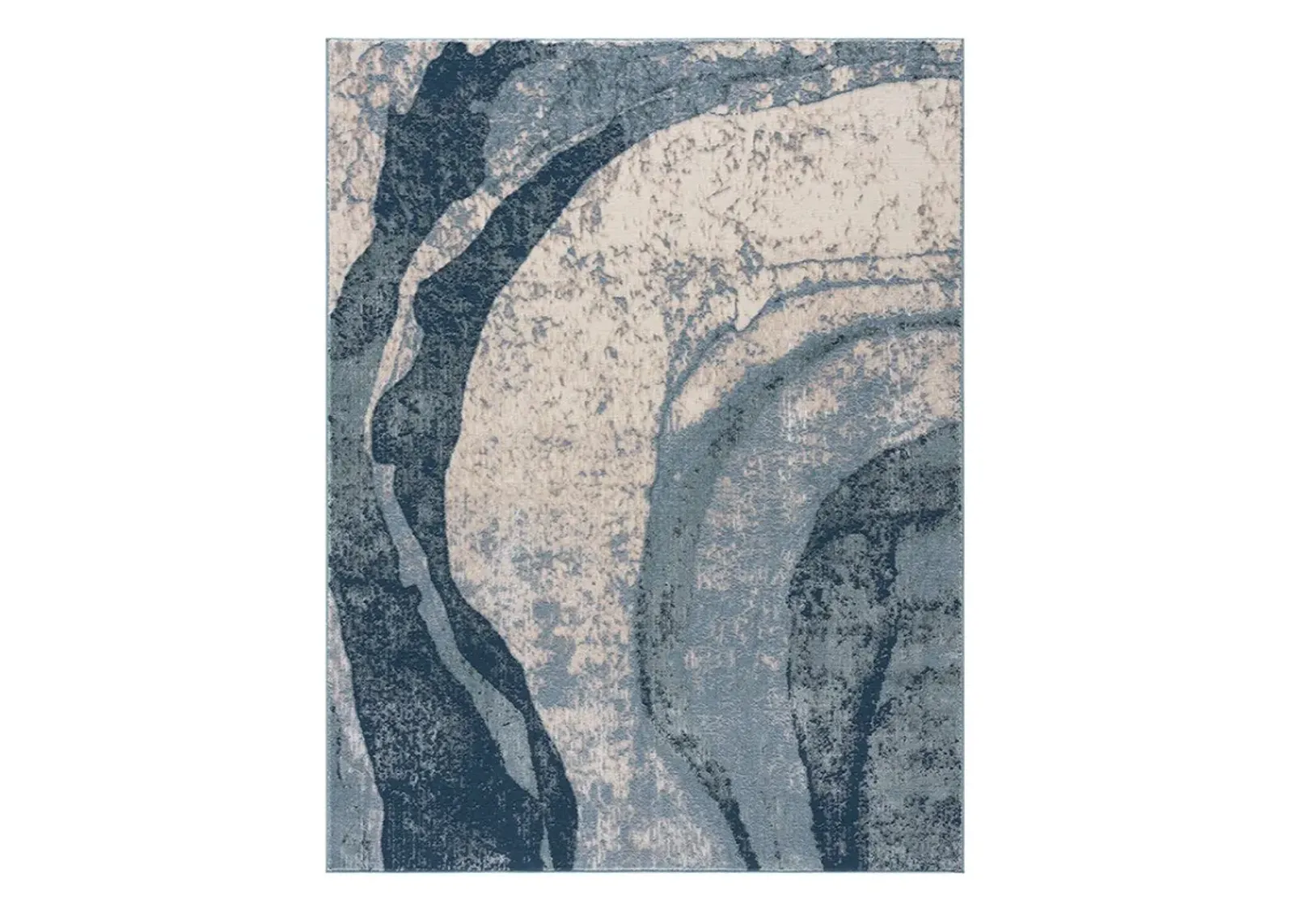 Olliix by Madison Park Grace Blue 8x10' Abstract Wave Area Rug