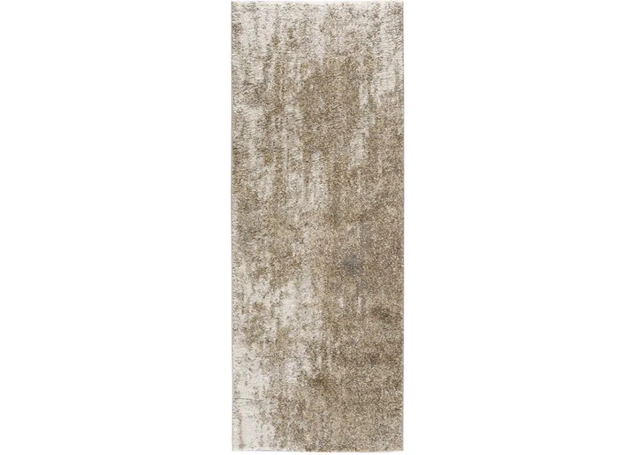 Olliix by Madison Park Harley Blue/Cream Runner Abstract Area Rug