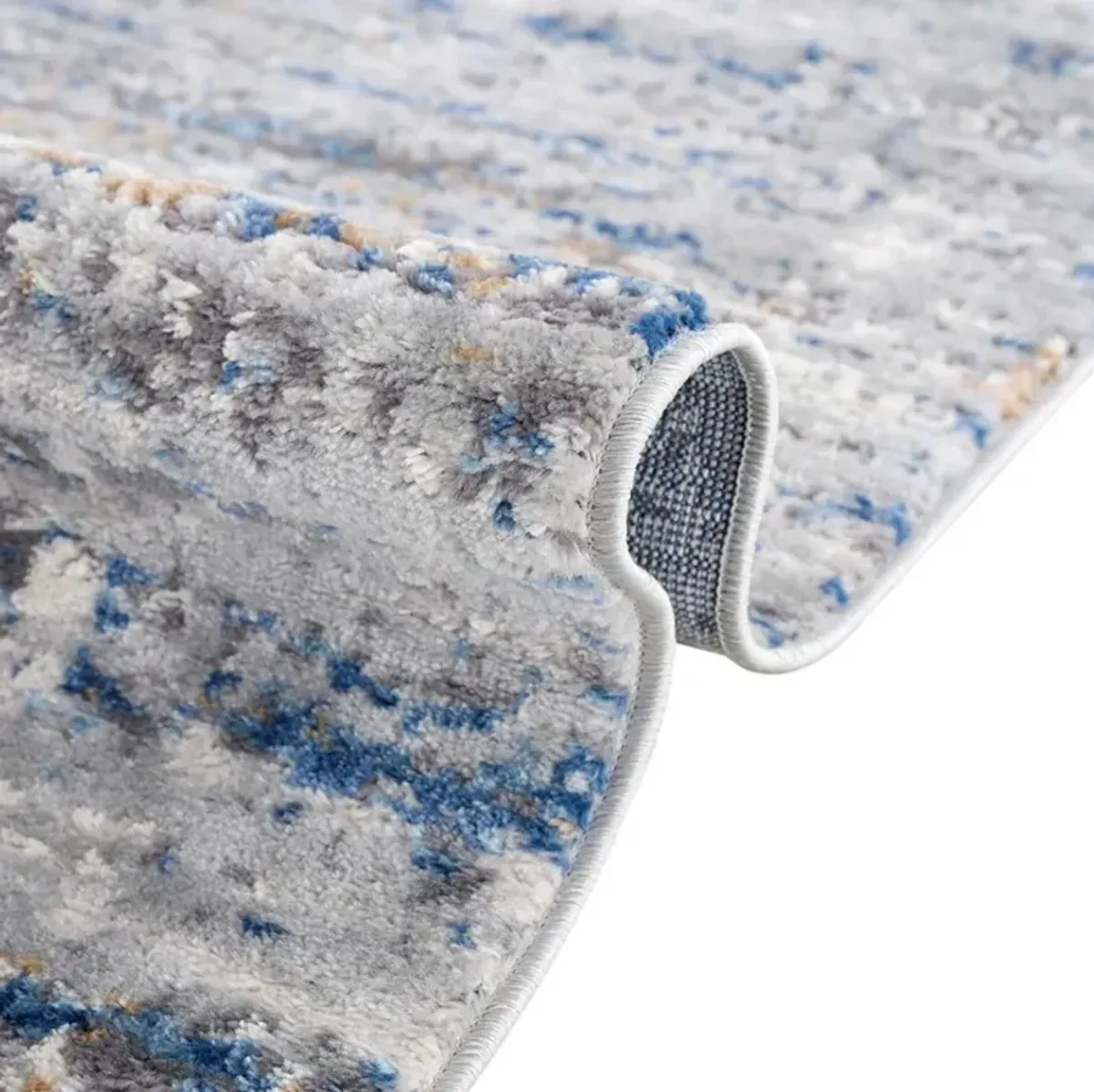 Olliix by Madison Park Harley Blue/Cream 5x7' Abstract Area Rug