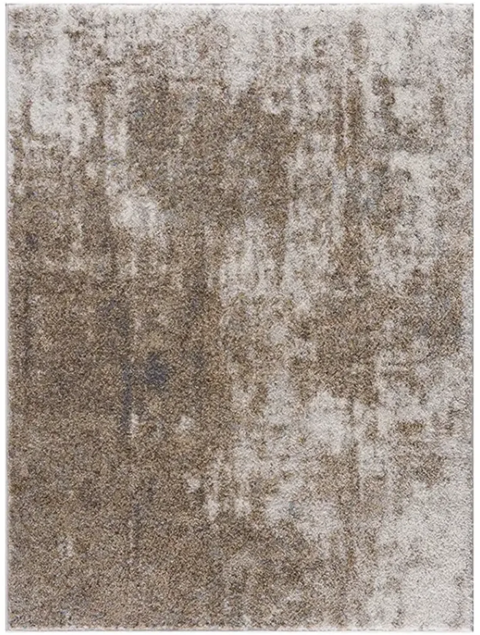 Olliix by Madison Park Haley Cream/Grey 6x9' Cozy Shag Abstract Area Rug