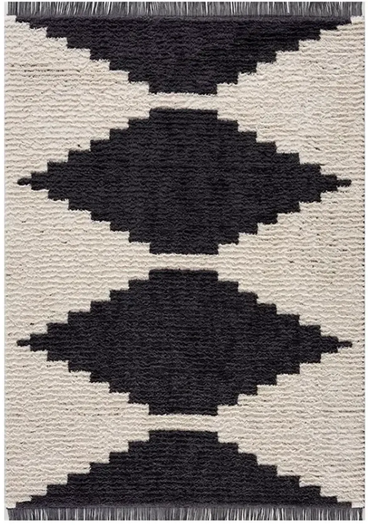 Olliix by Madison Park Amanda Black/Ivory Modern Area Rug